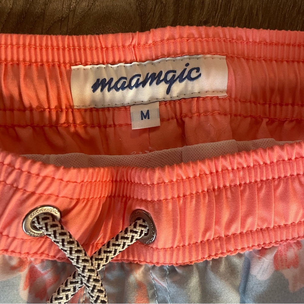 Maamgic Coral and Blue Swim Shorts - Picture 2 of 4